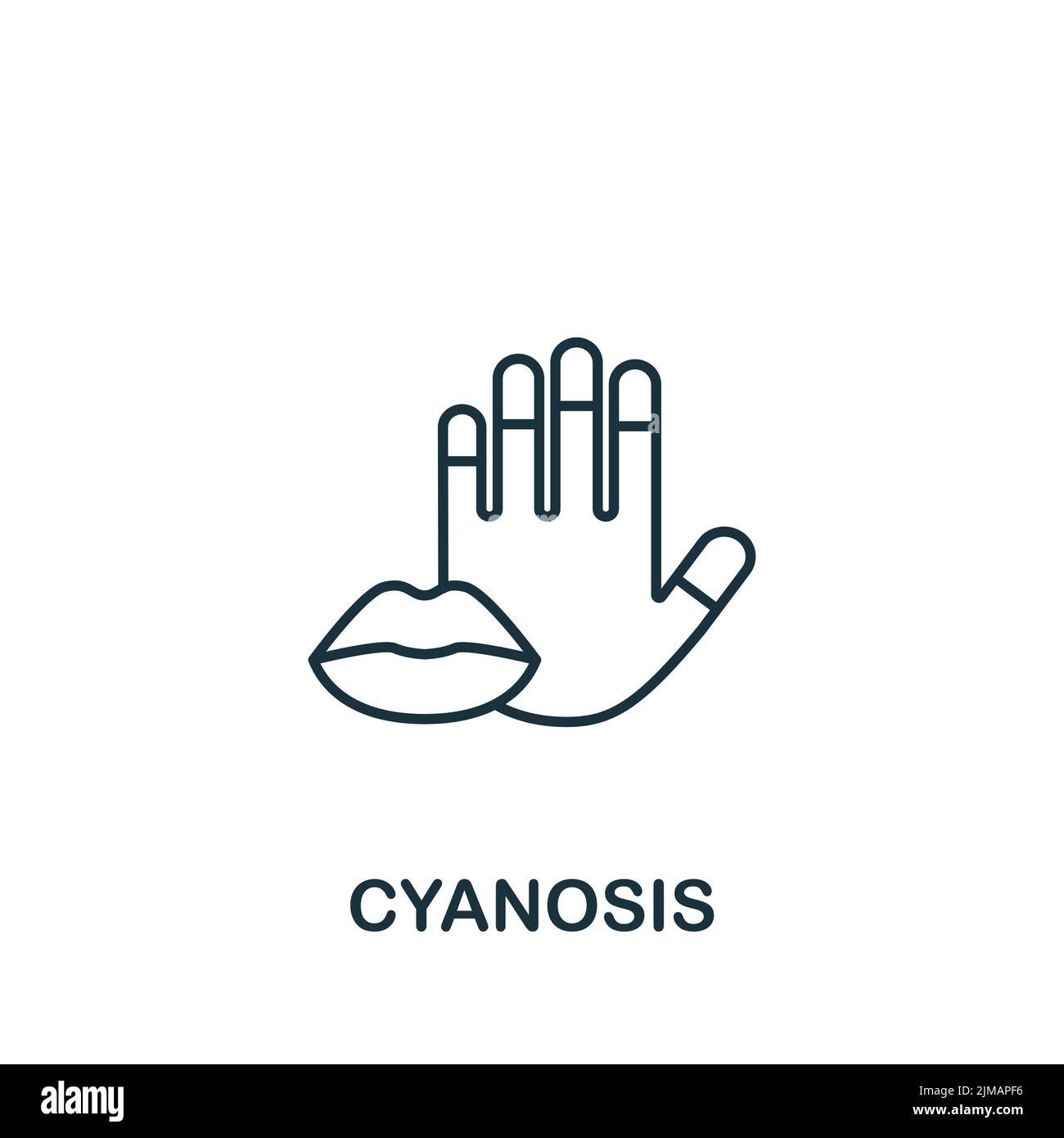 Cyanosis icon. Monochrome simple Allergy icon for templates, web design and infographics Stock Vector