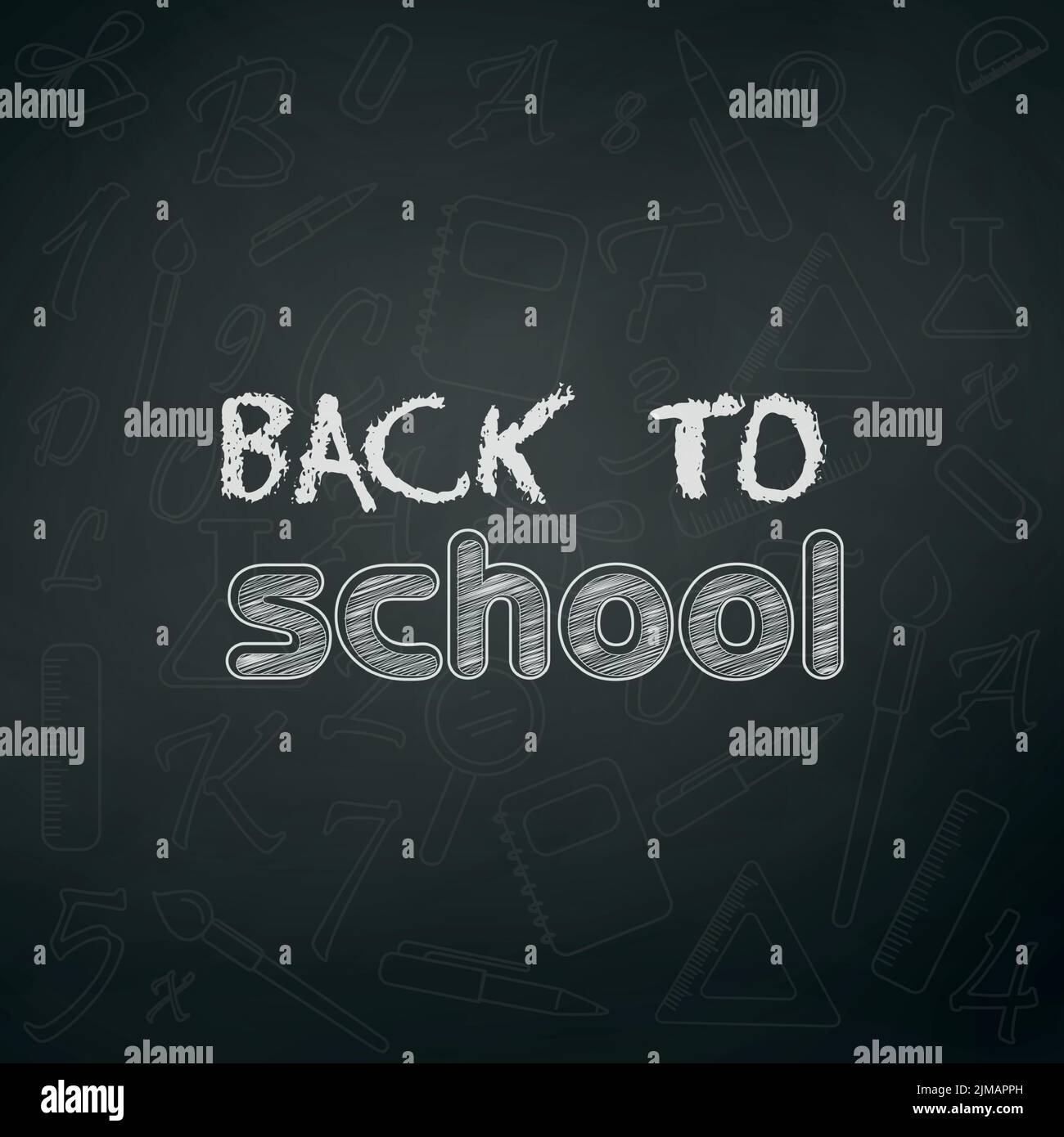 School board with the inscription back to school - Vector illustration ...