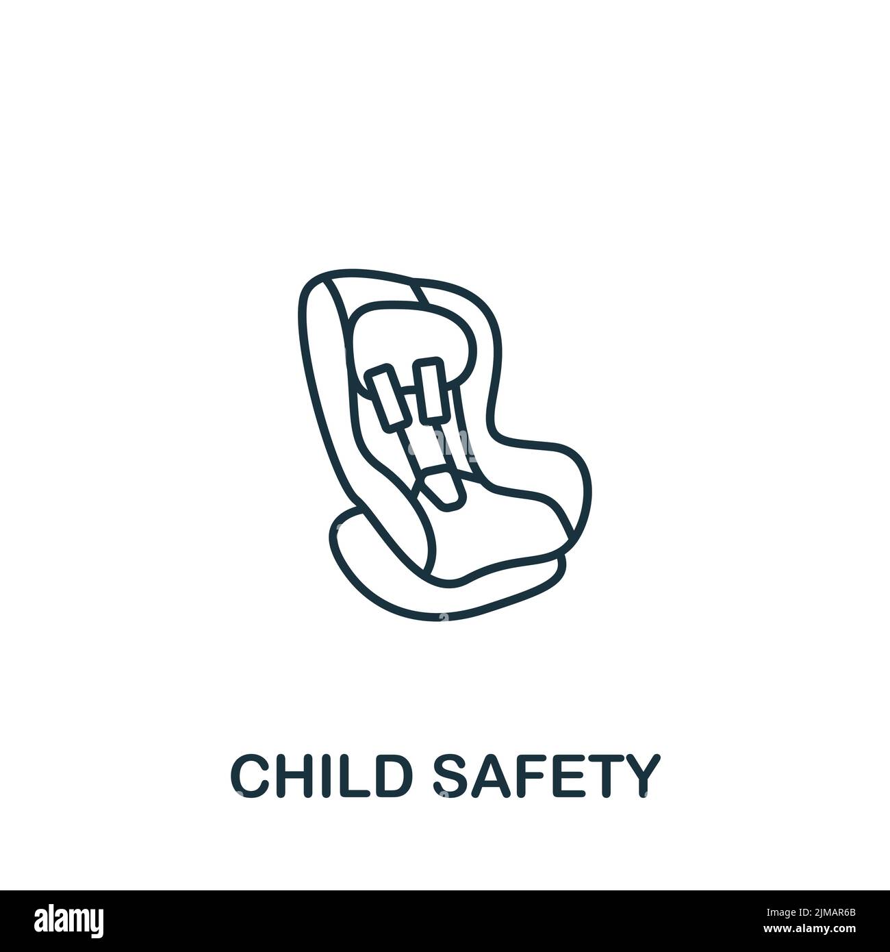 Child Safety icon. Monochrome simple Child Safety icon for templates
