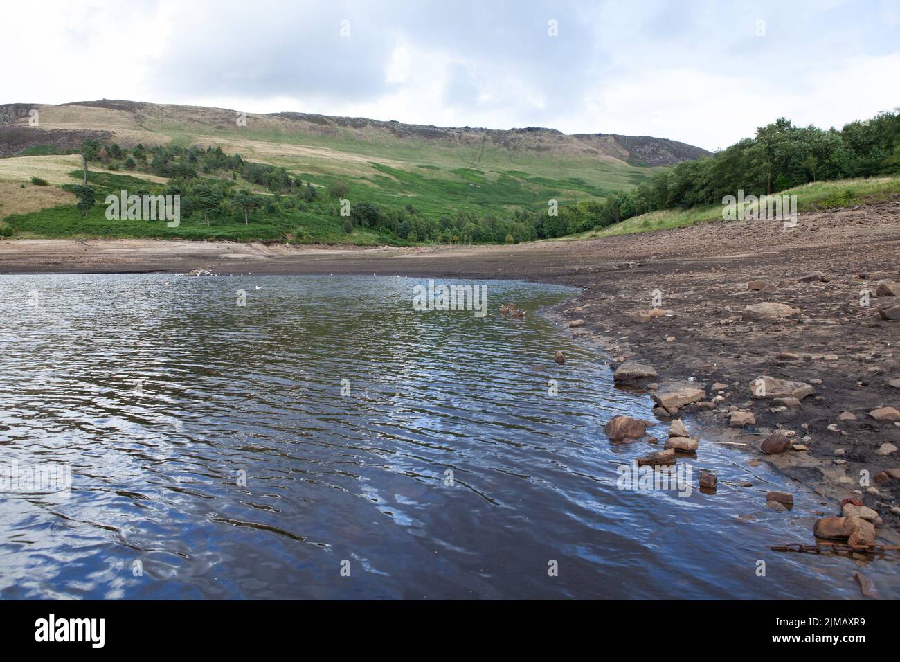 UK Weather 5.8.2022 Dovestone Reservoir Greenfield Saddleworth UK The