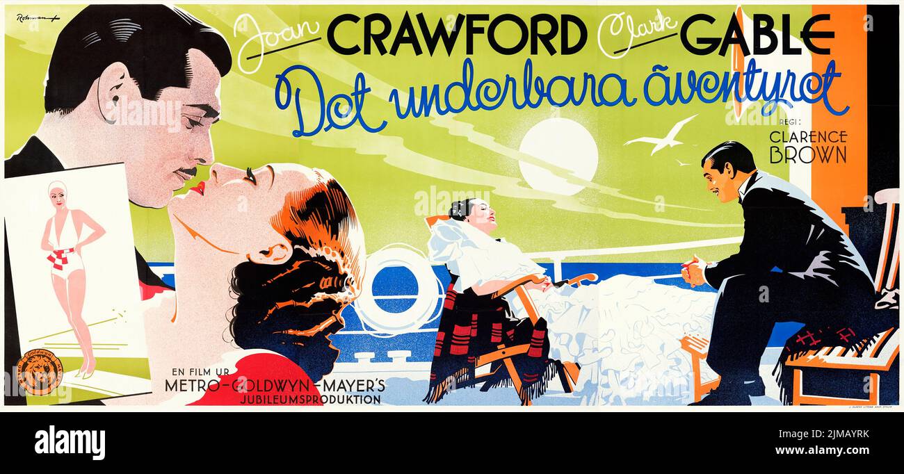 Det underbara äventyret - Chained (MGM, 1934). Joan Crawford, Clark ...