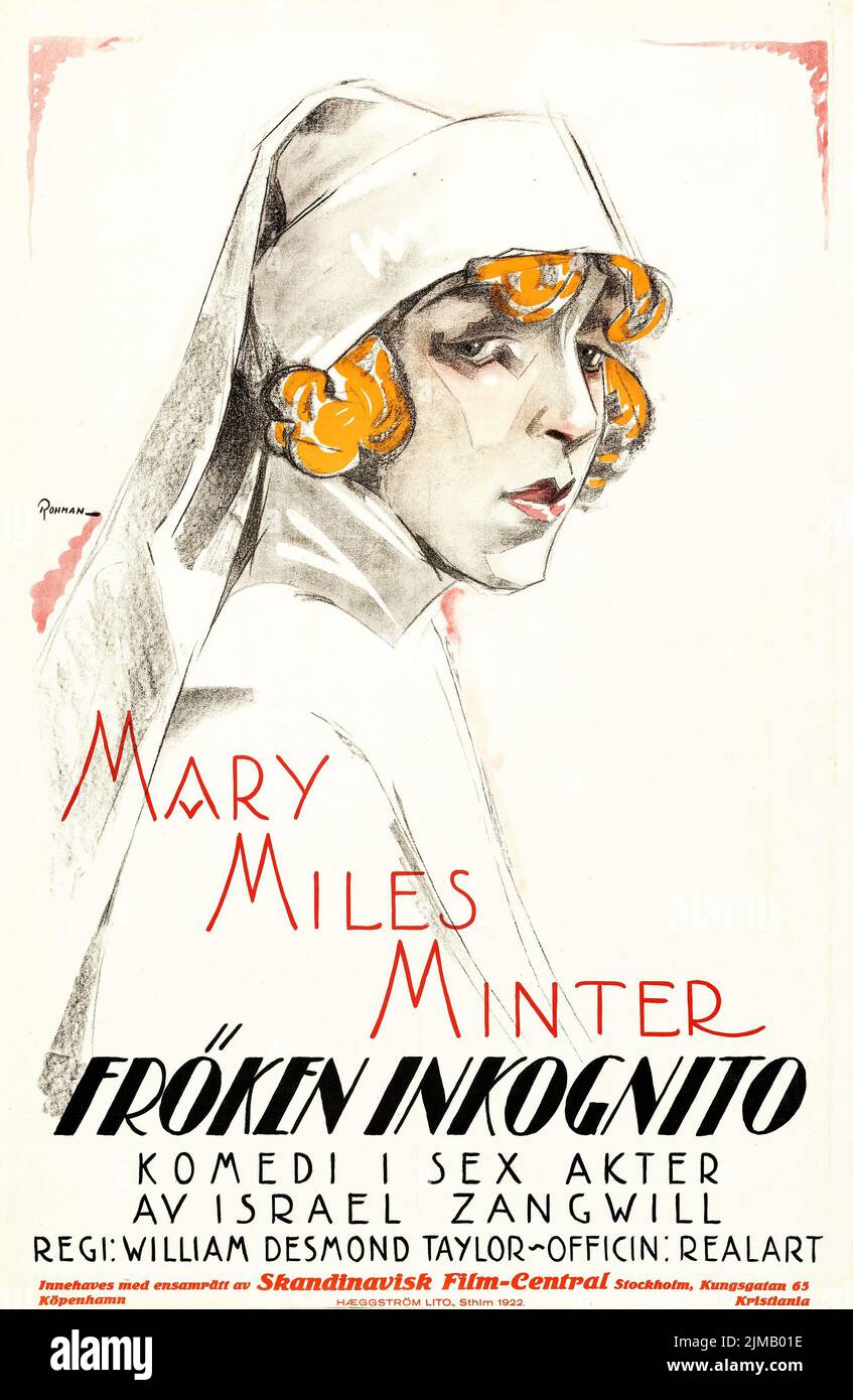Fröken Inkognito - Nurse Marjorie - Marty Miles Minter (Skandinavisk ...