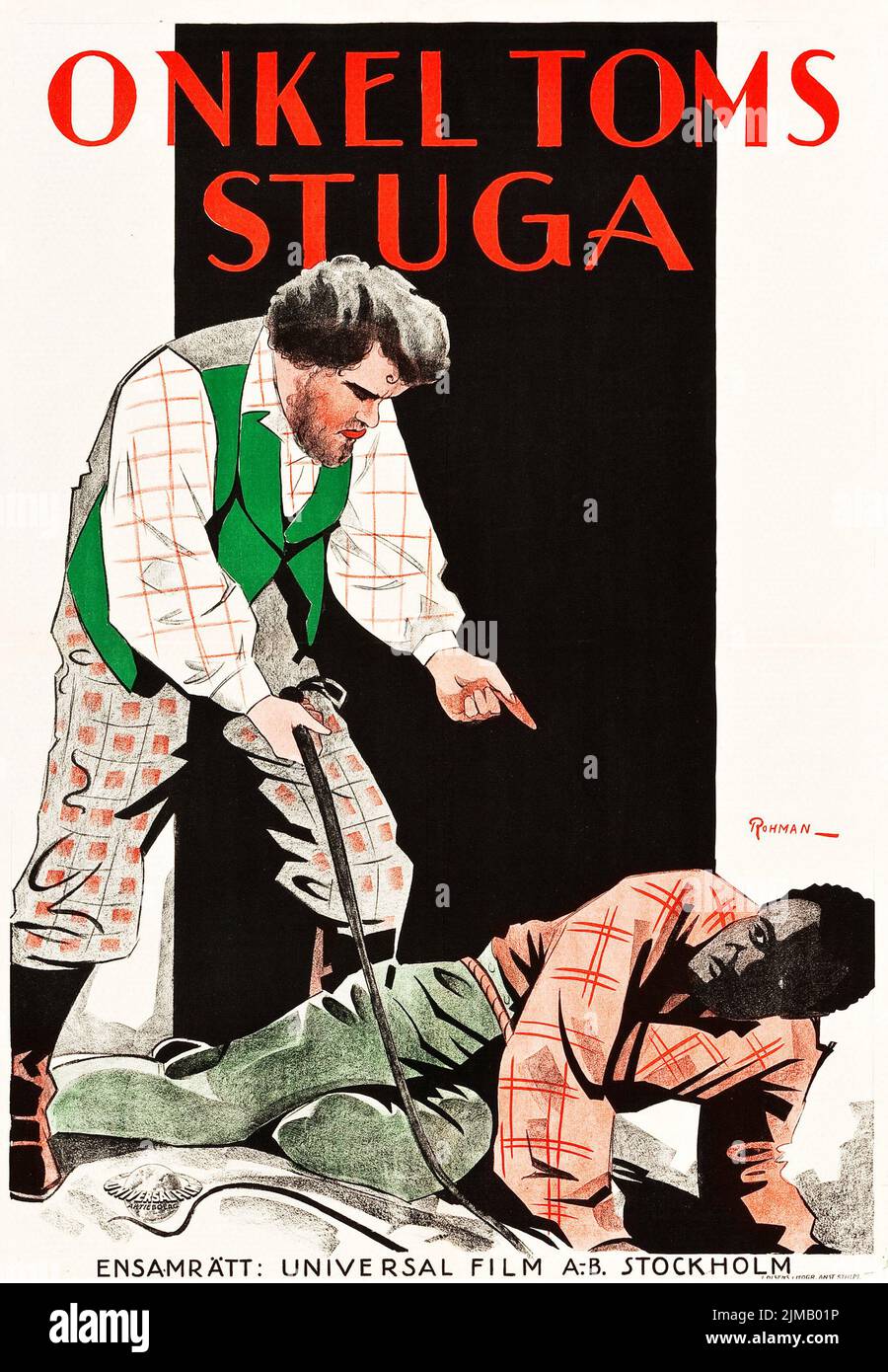 Onkel Toms Stuga - Uncle Tom's Cabin (Universal, 1927). Swedish film  poster. Eric Rohman artwork Stock Photo - Alamy