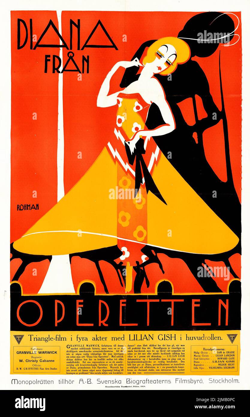 Diana från Operetten - Diane of the Follies (Triangle, 1918). Swedish ...
