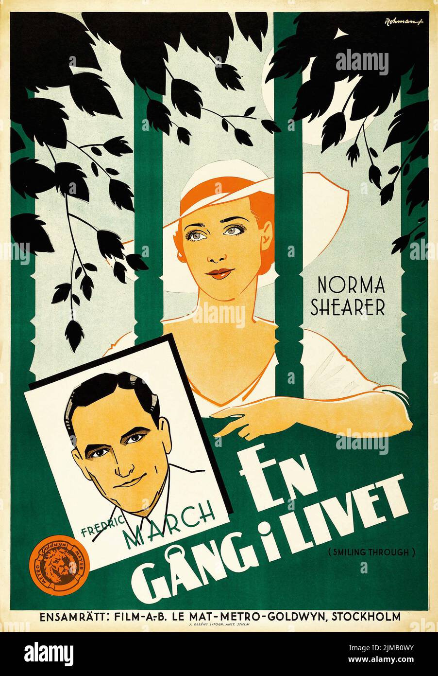 En gång i livet - Smilin' Through (MGM, 1932). Swedish film poster ...