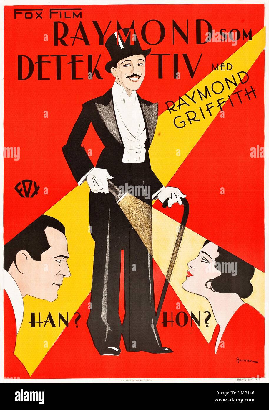 Raymond som detektiv - Trent's Last Case (Fox, 1929). Swedish film ...