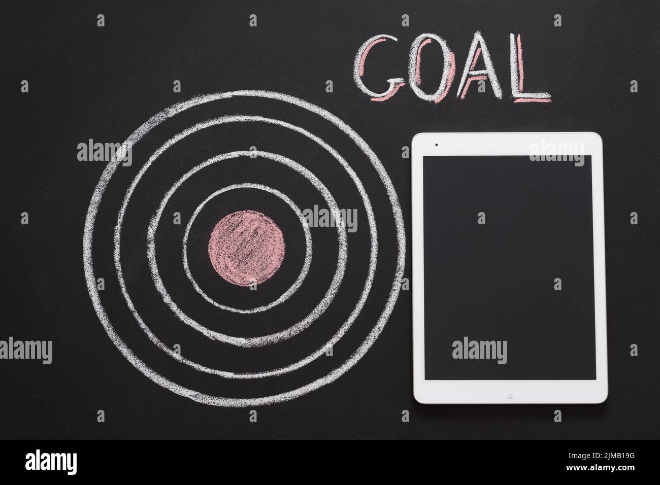 business goal strategy technology tablet target Stock Photo Alamy