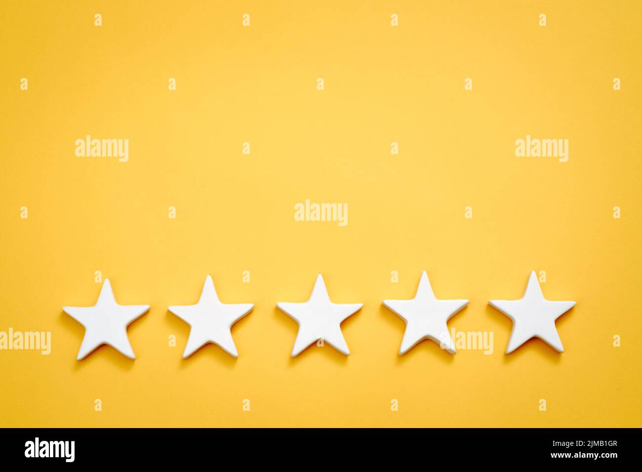five star quality rating evaluation classification Stock Photo