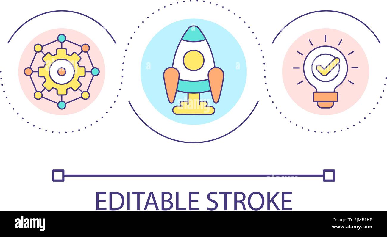 Startup booster loop concept icon Stock Vector Image & Art - Alamy
