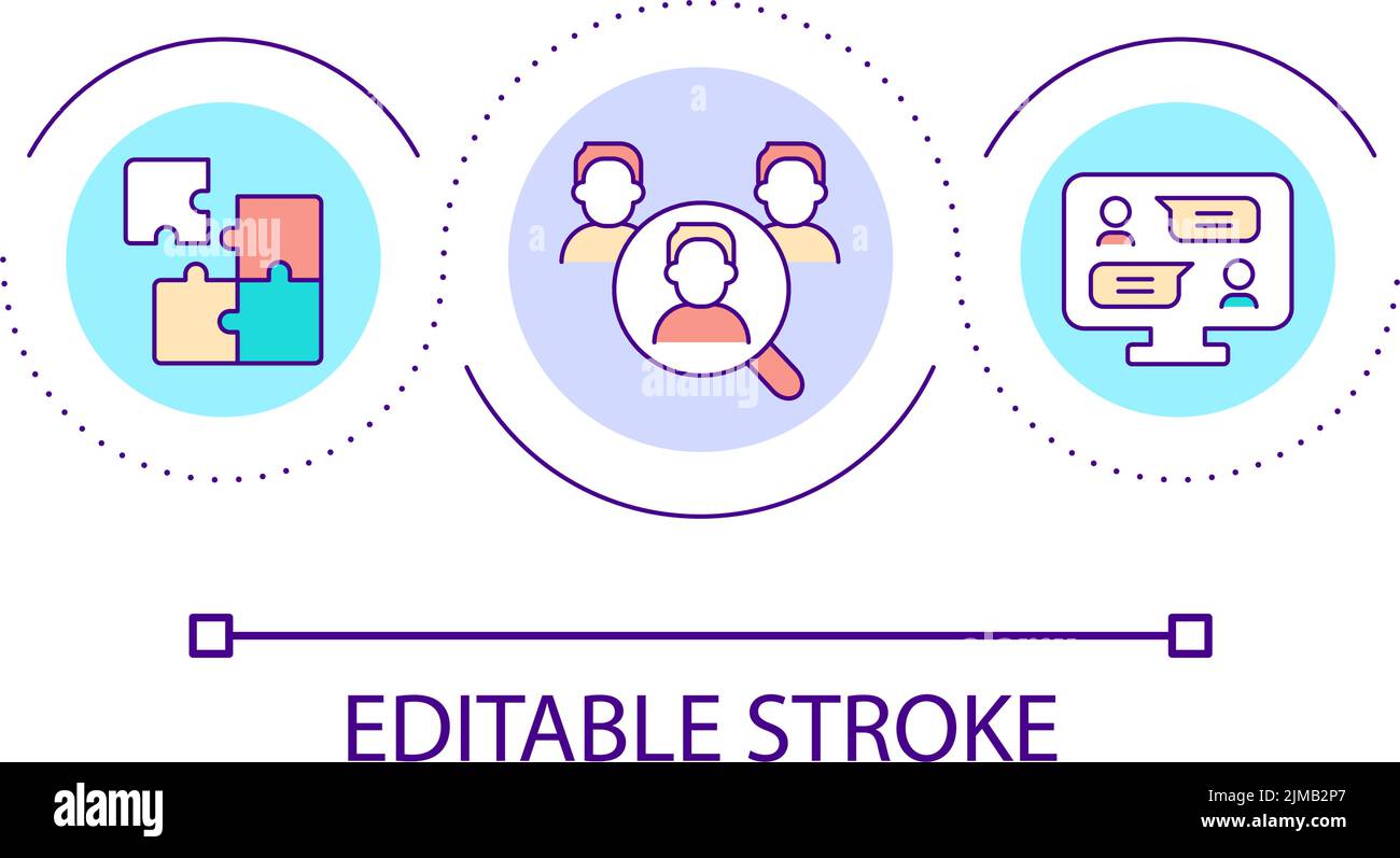 Human resources loop concept icon Stock Vector