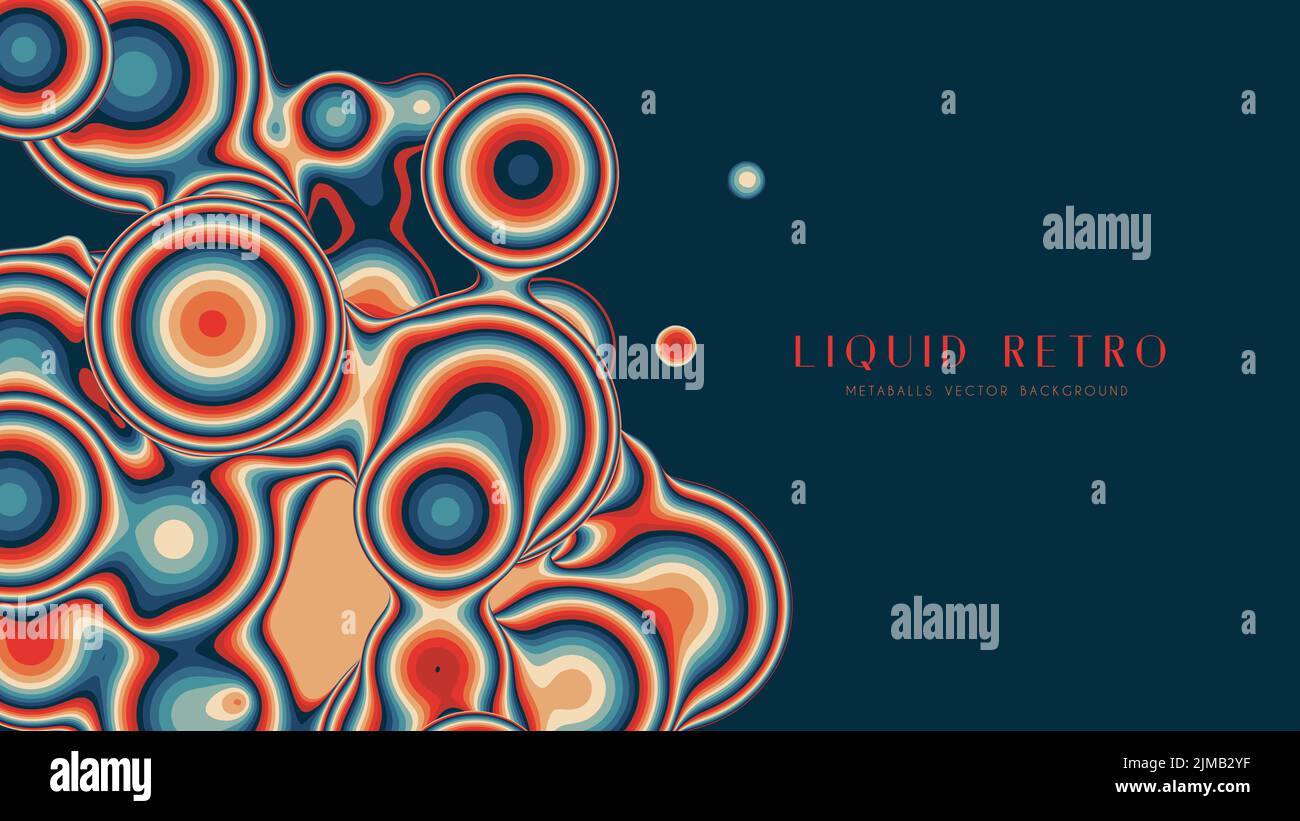 Liquid retro 3D metaball, with organic structure. Abstract vector ...