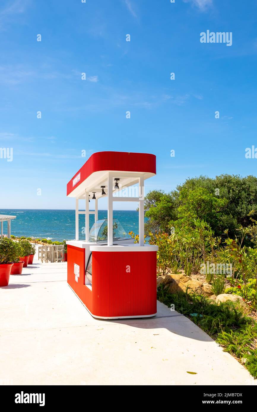 Estepona, Malaga, Spain June 08, 2022 Beautiful and exclusive red