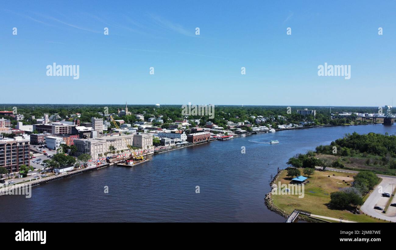 Buildings on the cape fear river waterfront Stock Photo - Alamy