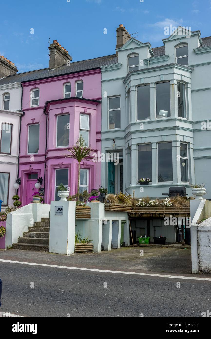 A vertical shot of the beautiful architecture of the buildings in Bangor, Wales, UK Stock Photo