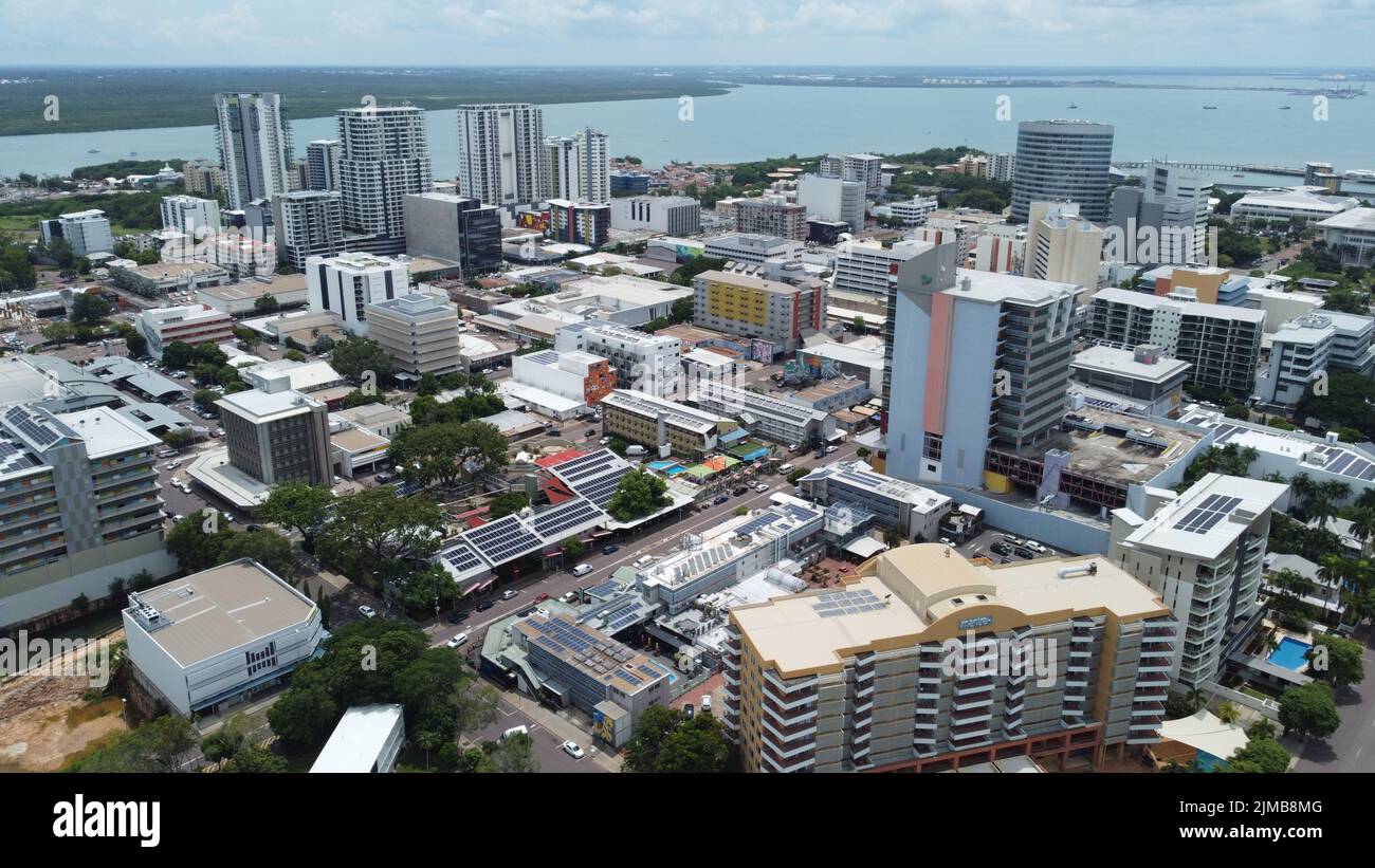 An aerial view of Darwin, Northern Territory, Australia in daylight Stock Photo