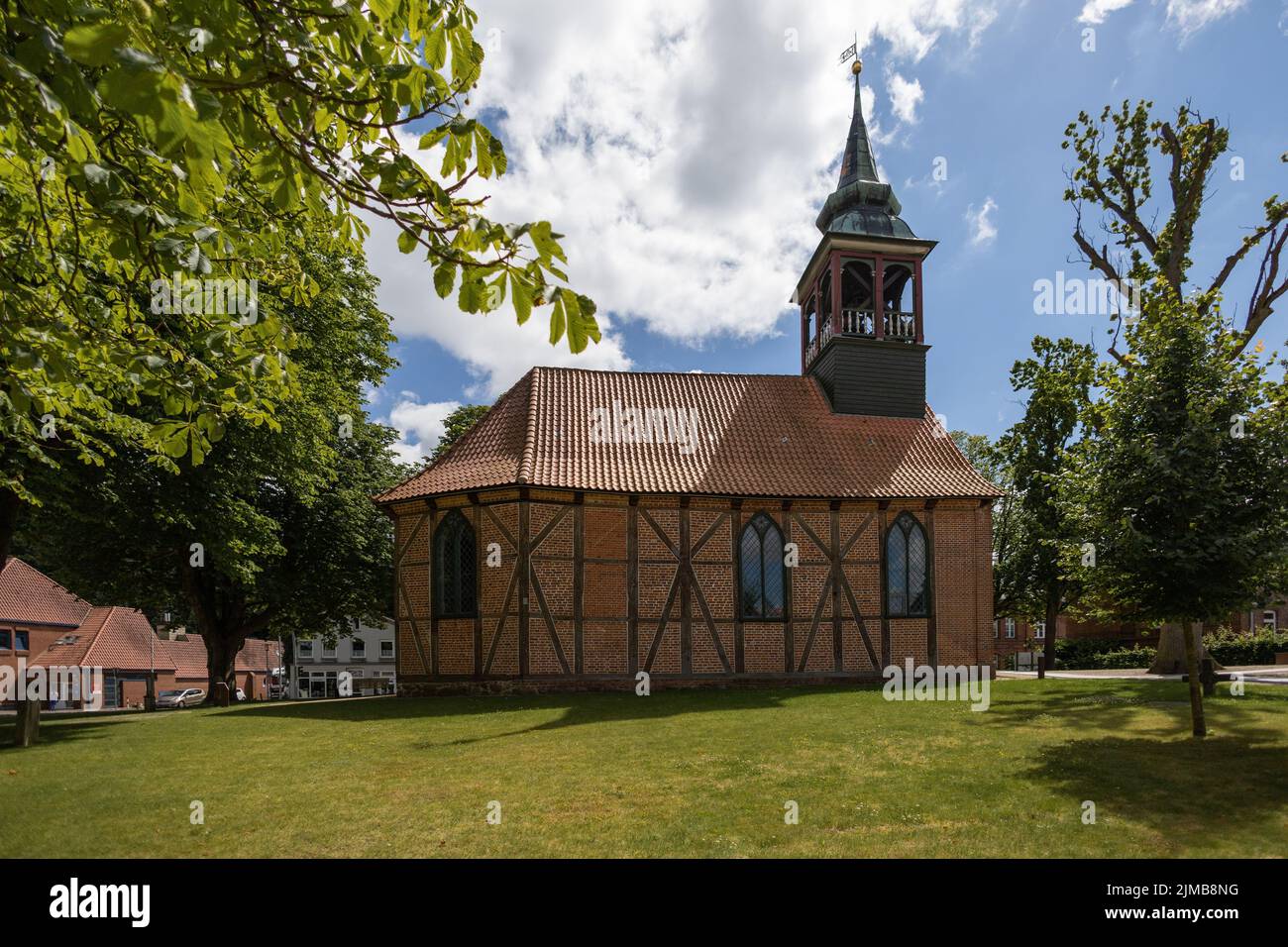 Plon, Ploen, Germany, July 08 2022, Johanniskirche, Translation: Johannis church in german city Ploen Stock Photo