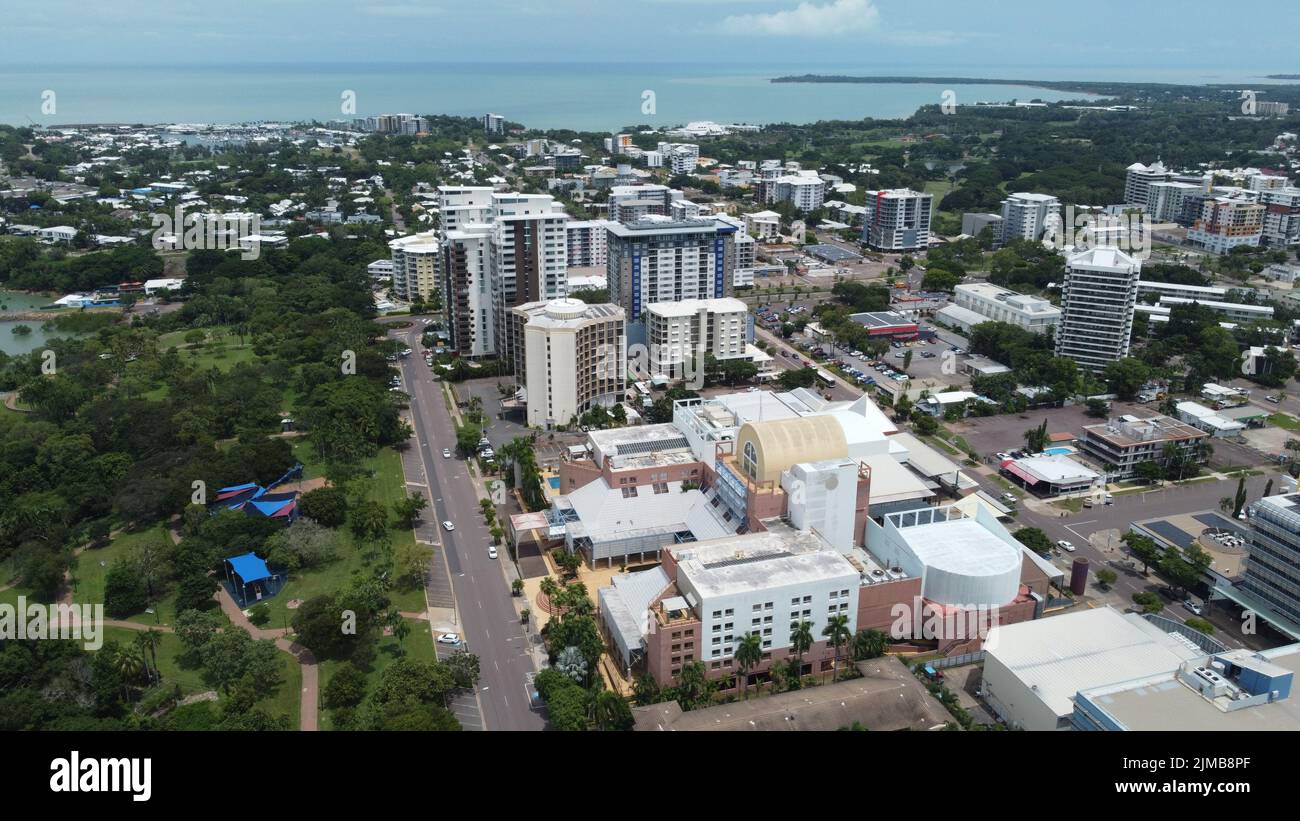 An aerial view of Darwin, Northern Territory, Australia in daylight
