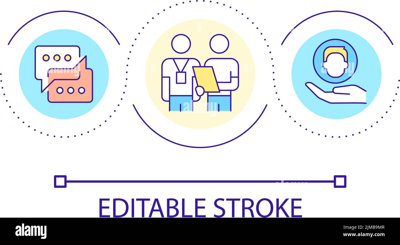 Choose candidate for vacancy loop concept icon Stock Vector