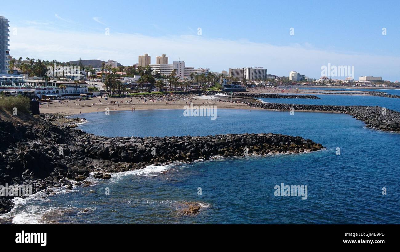 Tenerife - May 2018: Playa de El Bobo & Playa de Troya Stock Photo