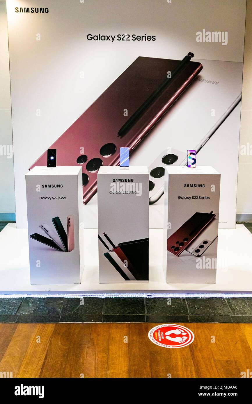 The Samsung smart phones on display in Cape Town, South Africa Stock Photo Alamy