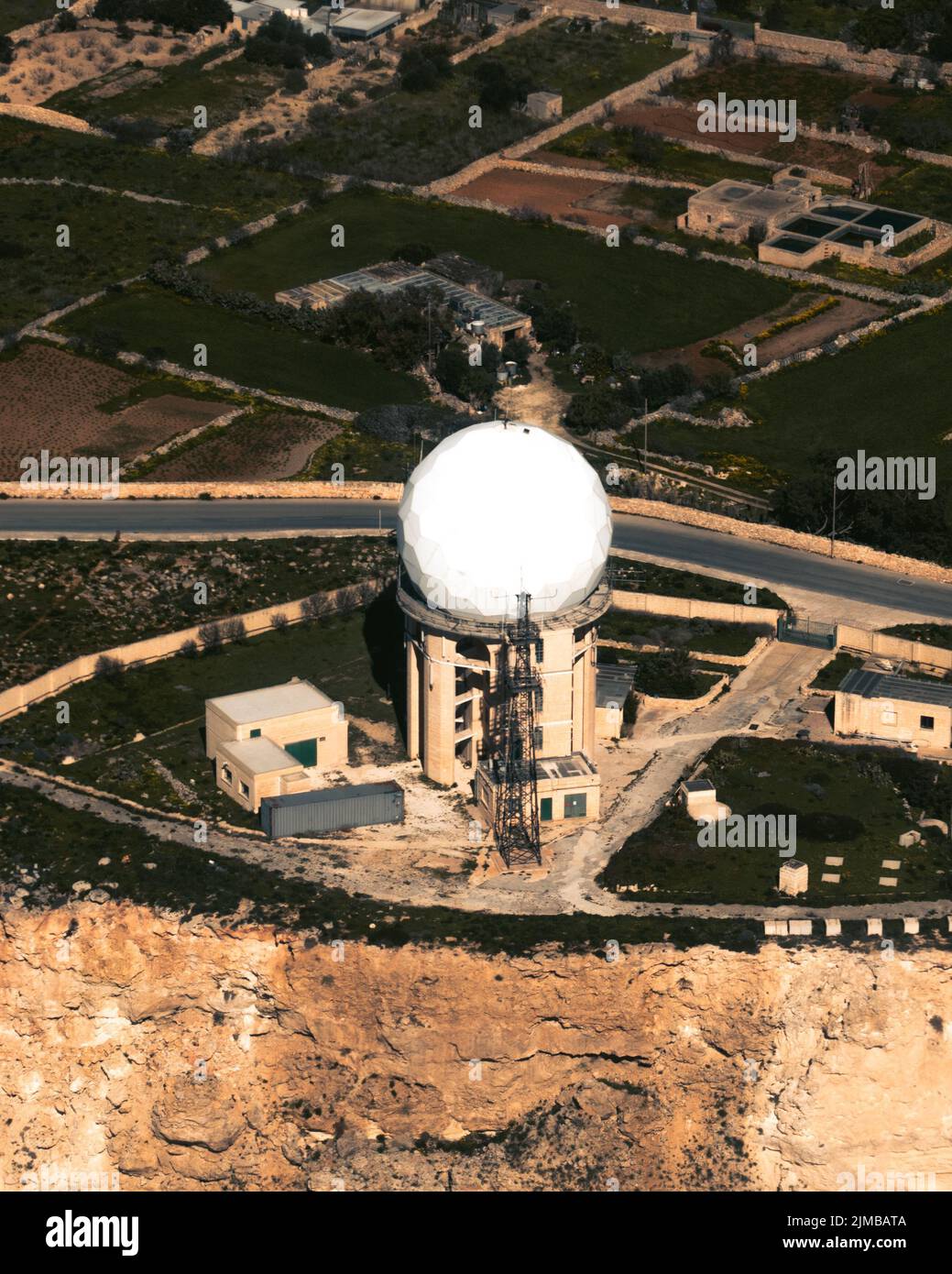An aerial view of the Dingli Radar, Dingli, Malta Stock Photo Alamy