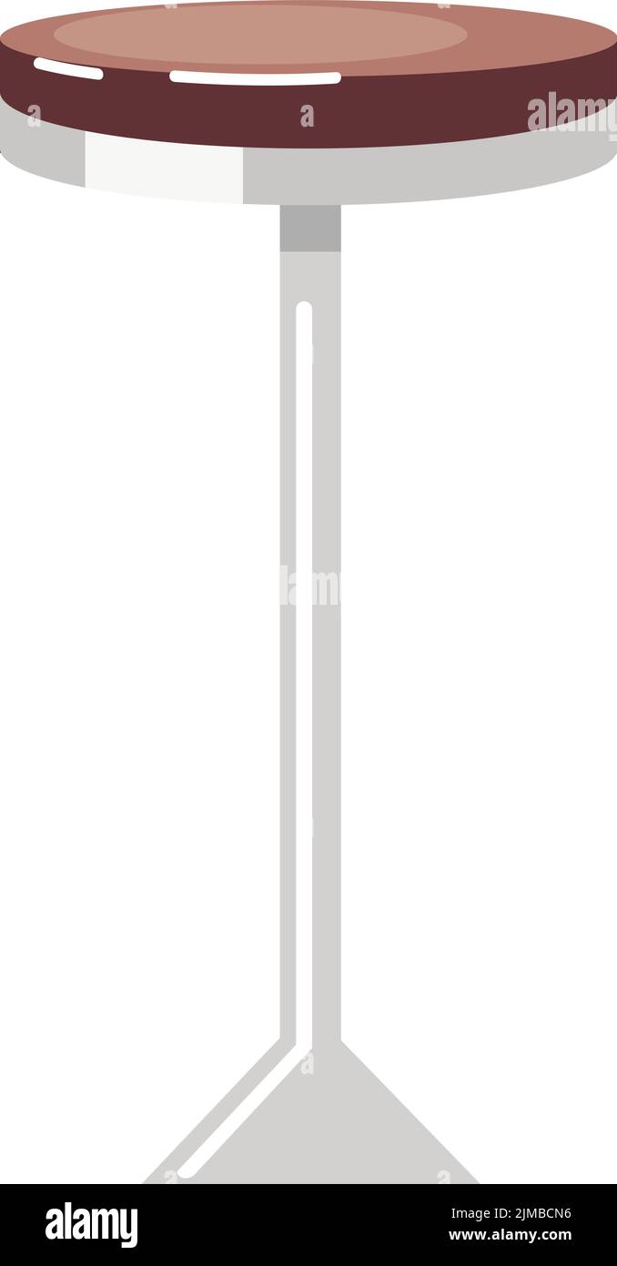High bar stool semi flat color vector object Stock Vector