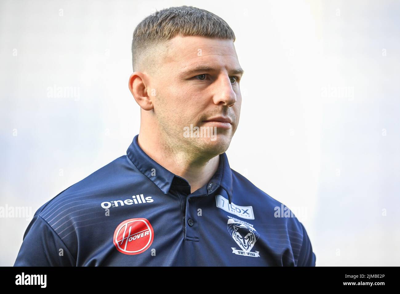 George Williams #7 of Warrington Wolves arrives at the DW Stadium, Home of Wigan Warriors in, on 8/5/2022. (Photo by Craig Thomas/News Images/Sipa USA) Credit: Sipa USA/Alamy Live News Stock Photo