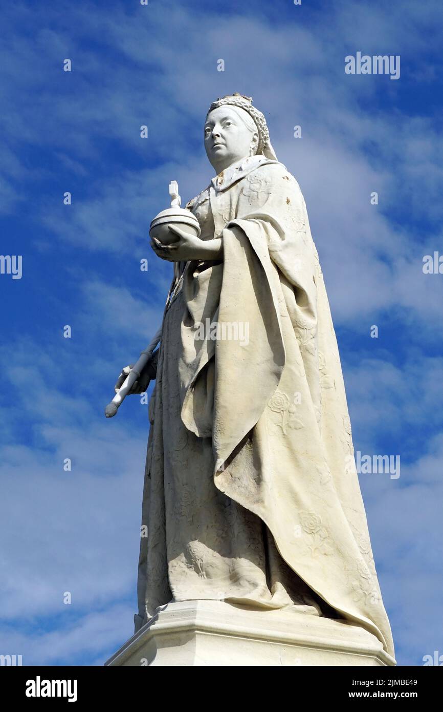 Queen Victoria monument, City Hall, Donegall Square, Belfast, Béal Feirste, Northern Ireland, Tuaisceart Éireann, United Kingdom, Europe Stock Photo