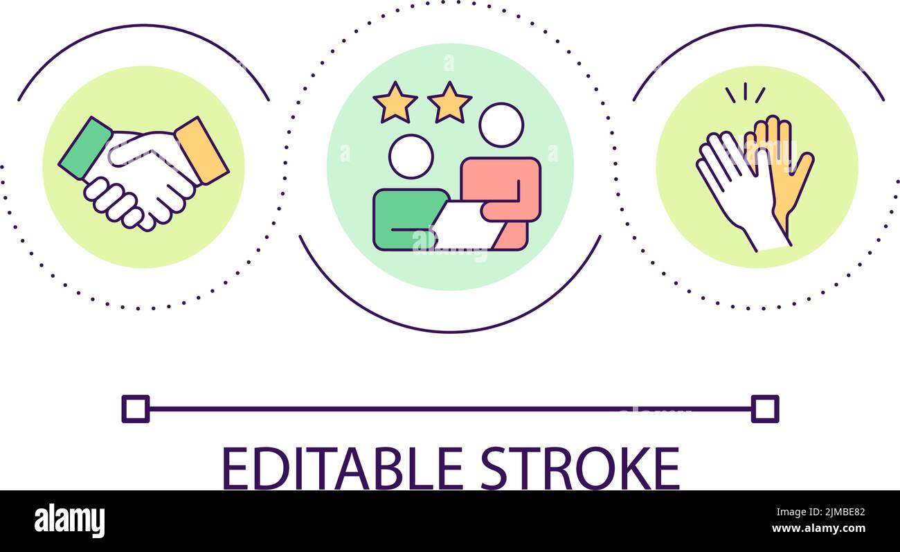 Business collaboration loop concept icon Stock Vector