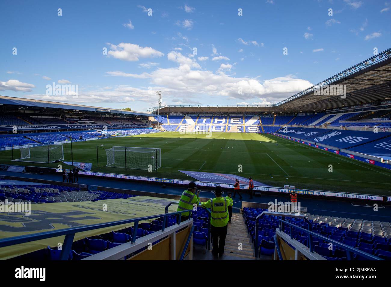 General view inside St. Andrew's Stadium ahead of this evening's game ...