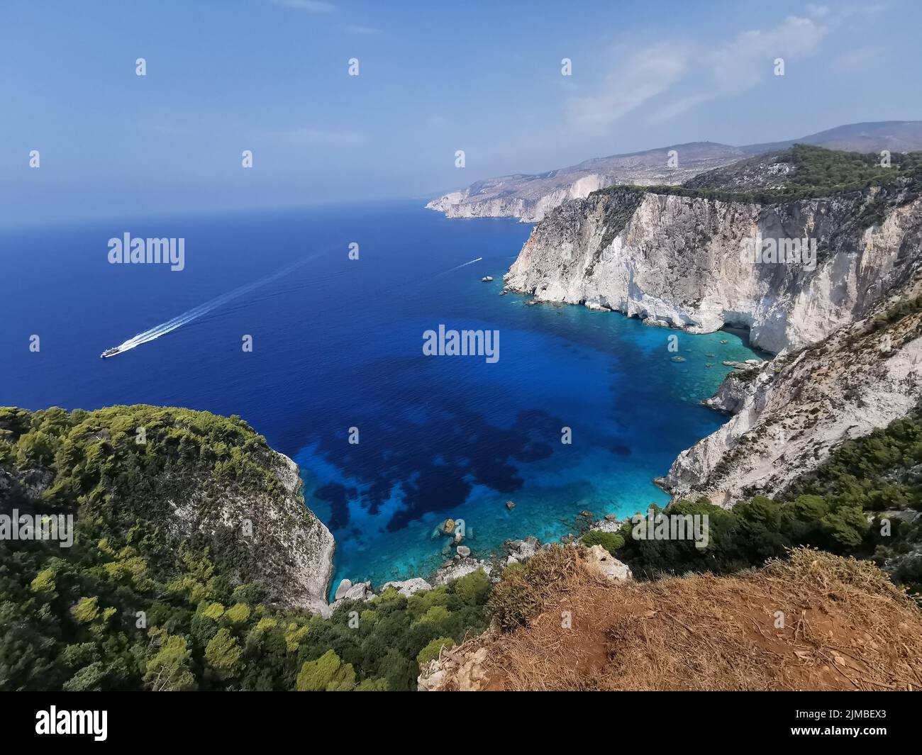 A mesmerizing scenery from the Zakynthos island, Greece, with a magical