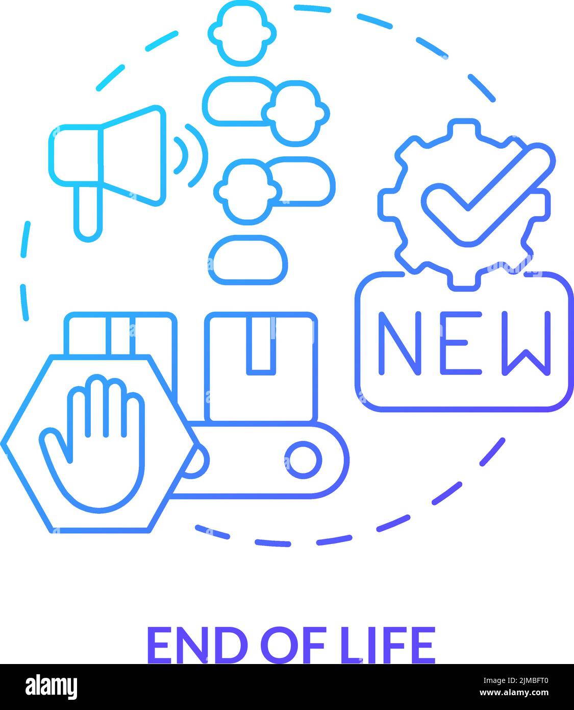 End of life blue gradient concept icon Stock Vector Image & Art Alamy