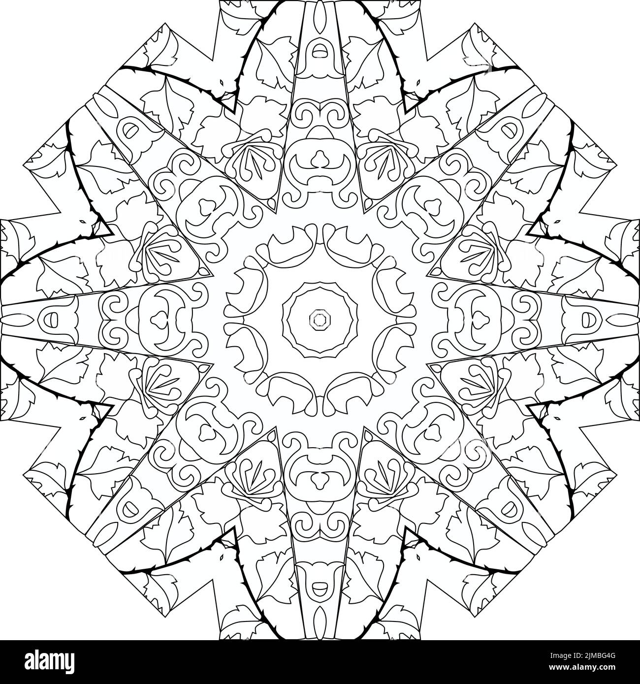 Vector Adult Coloring Book Textures. Hand-painted art design. Adult ...