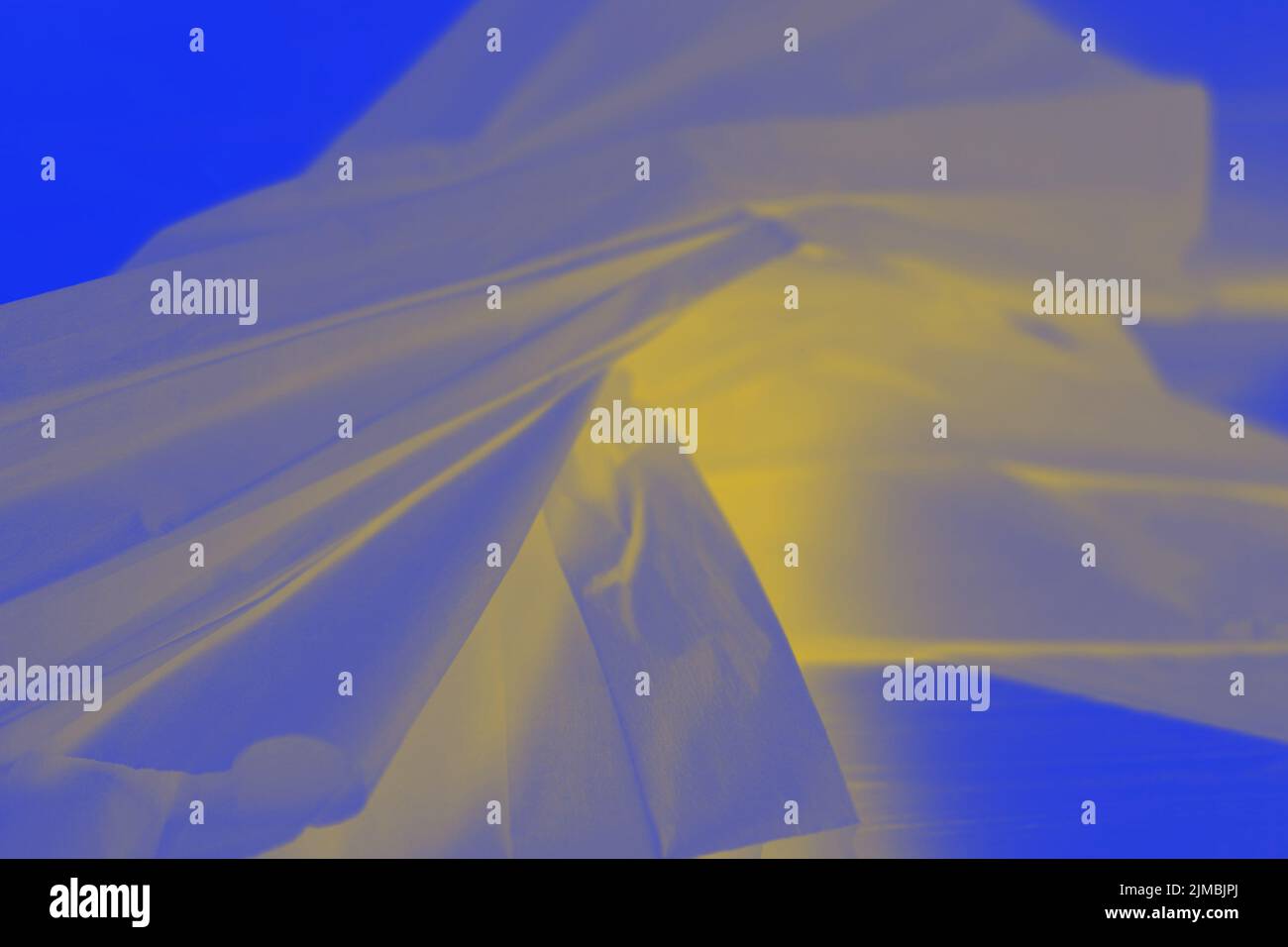 Blue and shine yellow abstract fabric background Stock Photo Alamy