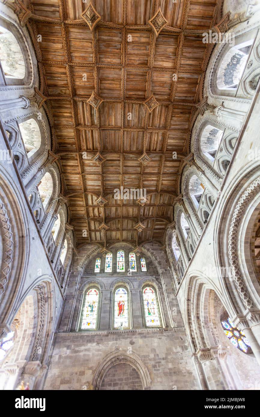 Nave Ceiling, St Davids Cathedral, St Davids, Pembrokeshire, Wales, UK Stock Photo