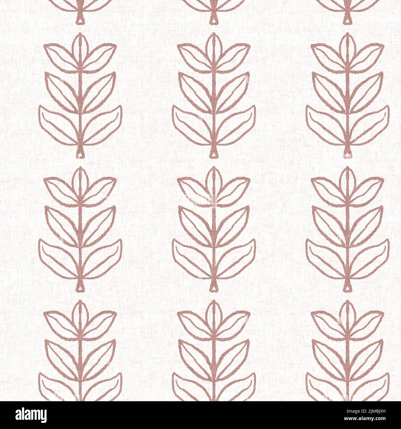 Gender neutral pink foliage leaf seamless raster background. Simple