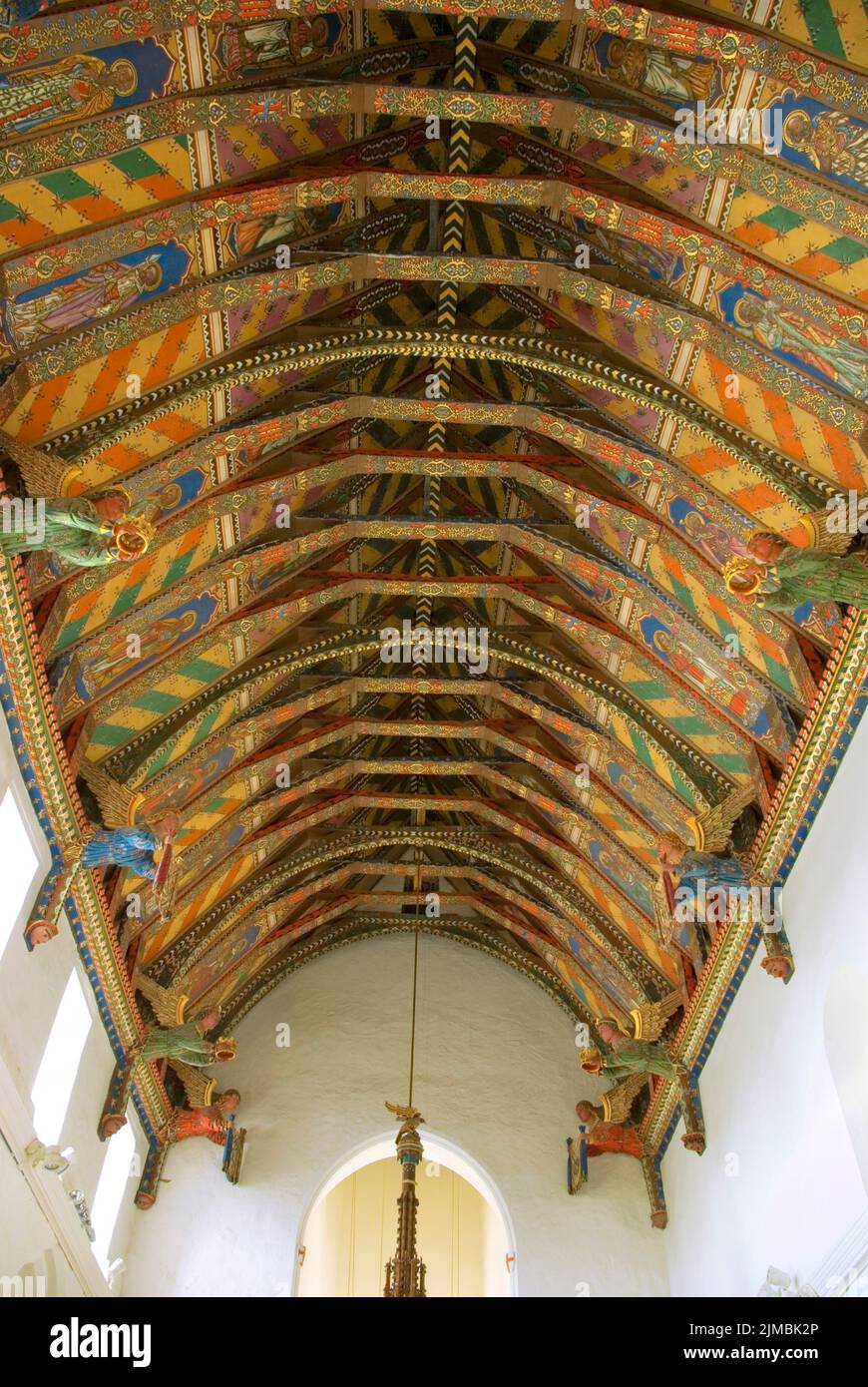 Painted Ceiling St Marys Church Huntingfield, Suffolk Stock Photo