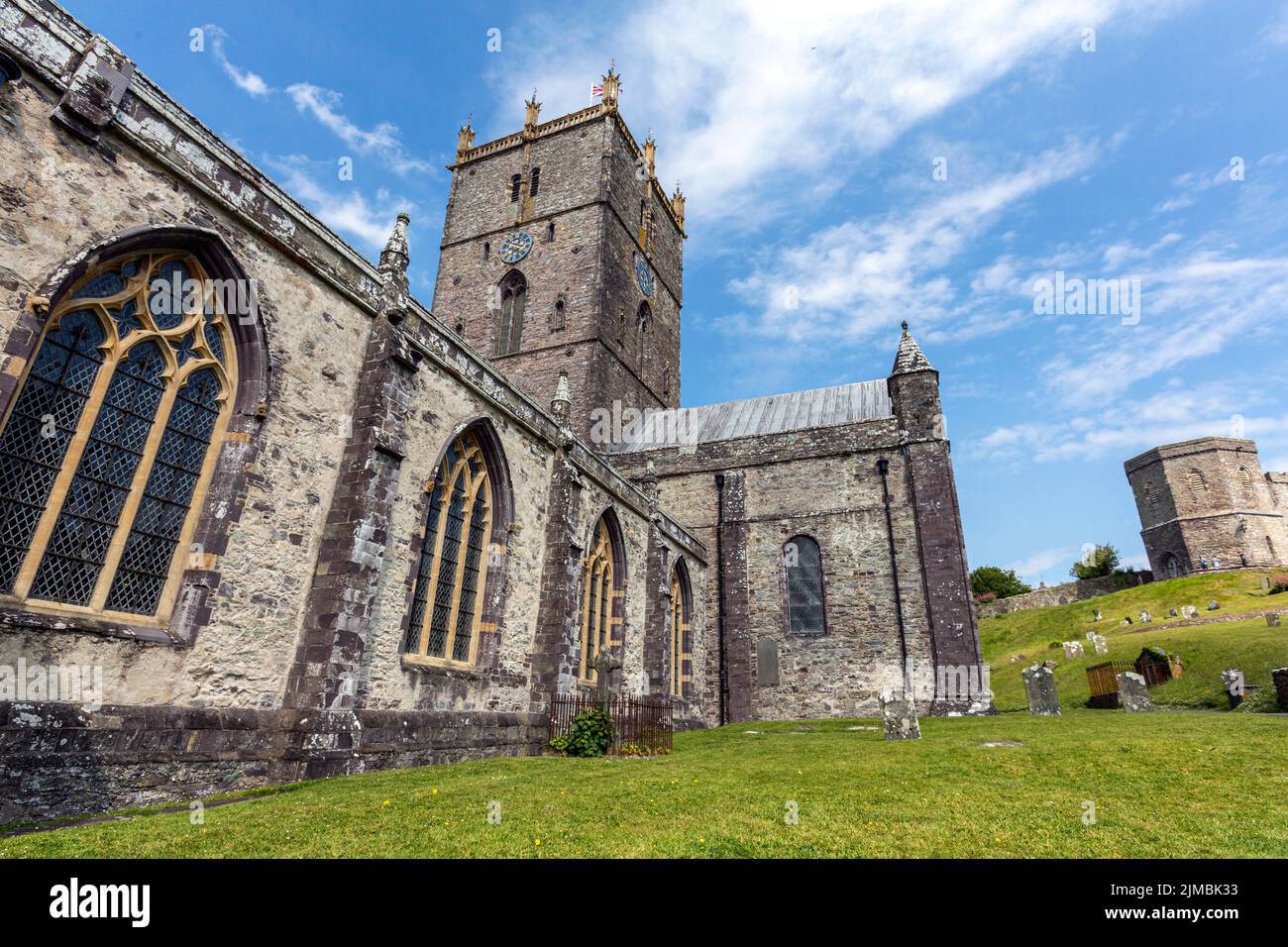St Davids Cathedral, St Davids, Pembrokeshire, Wales, UK Stock Photo