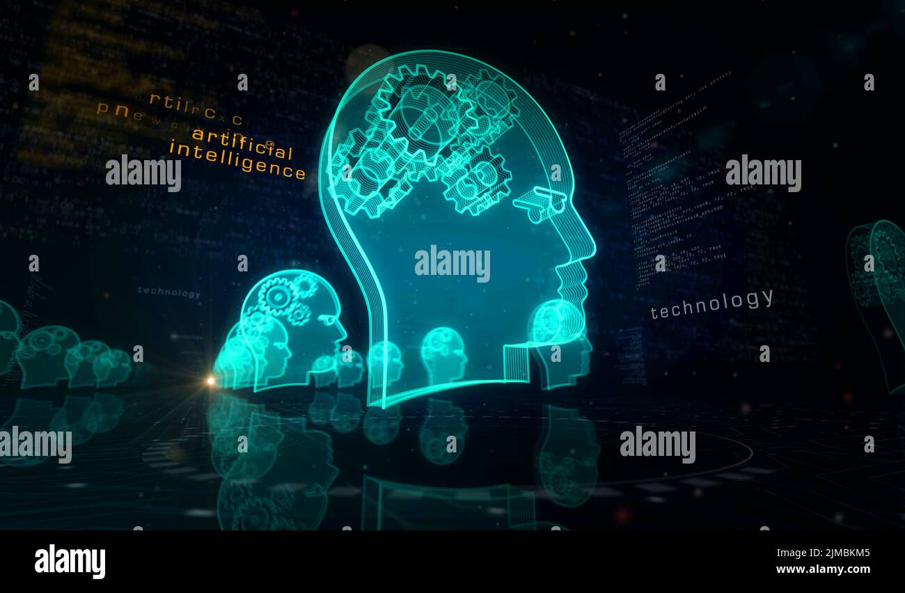 Artificial intelligence technology AI and deep learning symbol digital ...