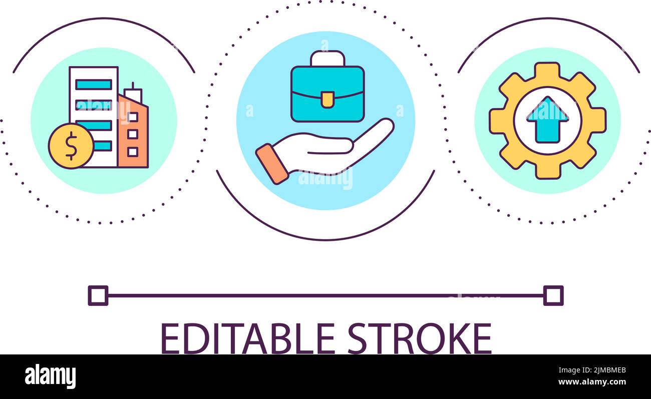 Commercial real estate loop concept icon Stock Vector Image & Art - Alamy