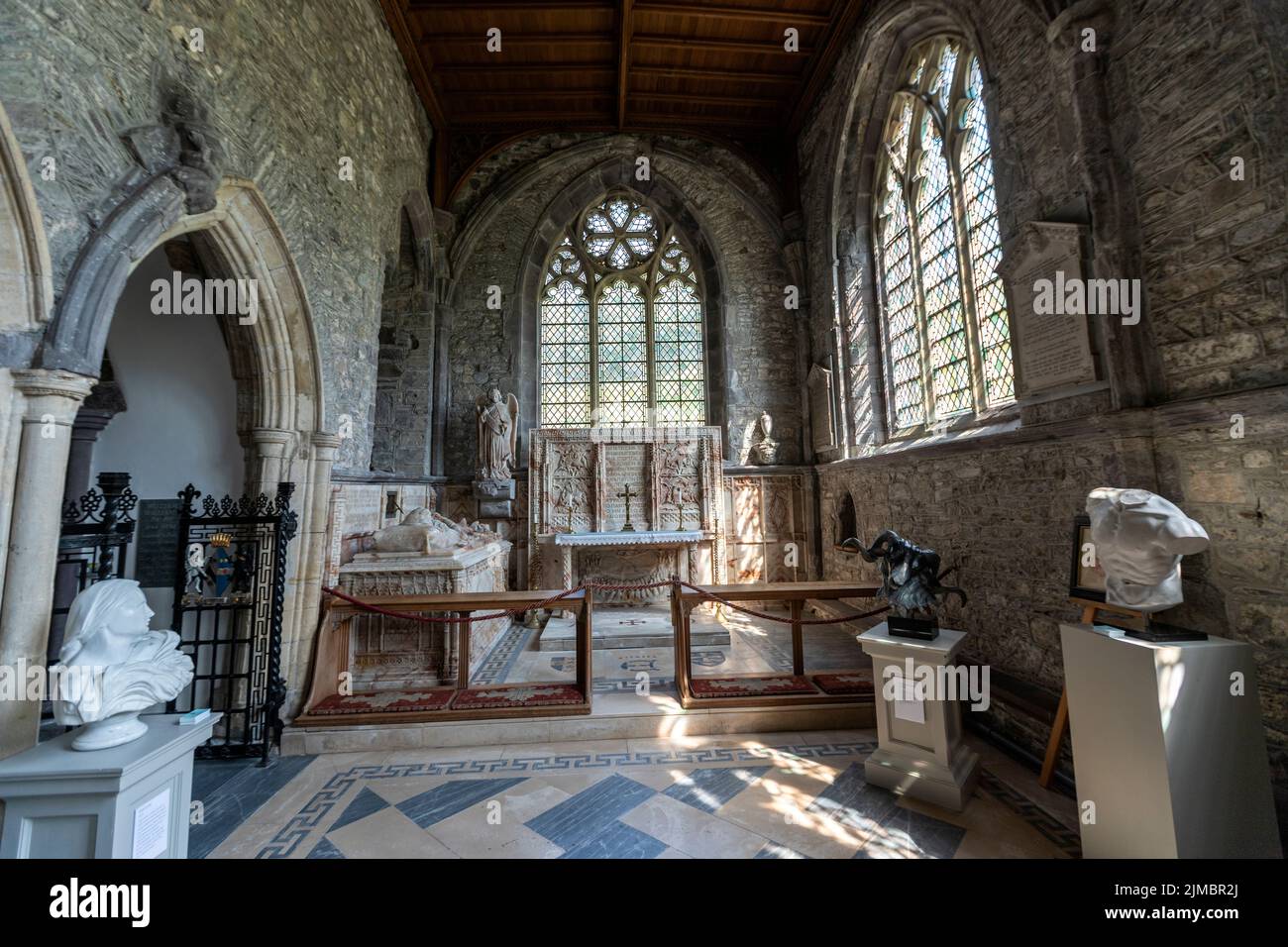 Chapel in St Davids Cathedral, St Davids, Pembrokeshire, Wales, UK Stock Photo