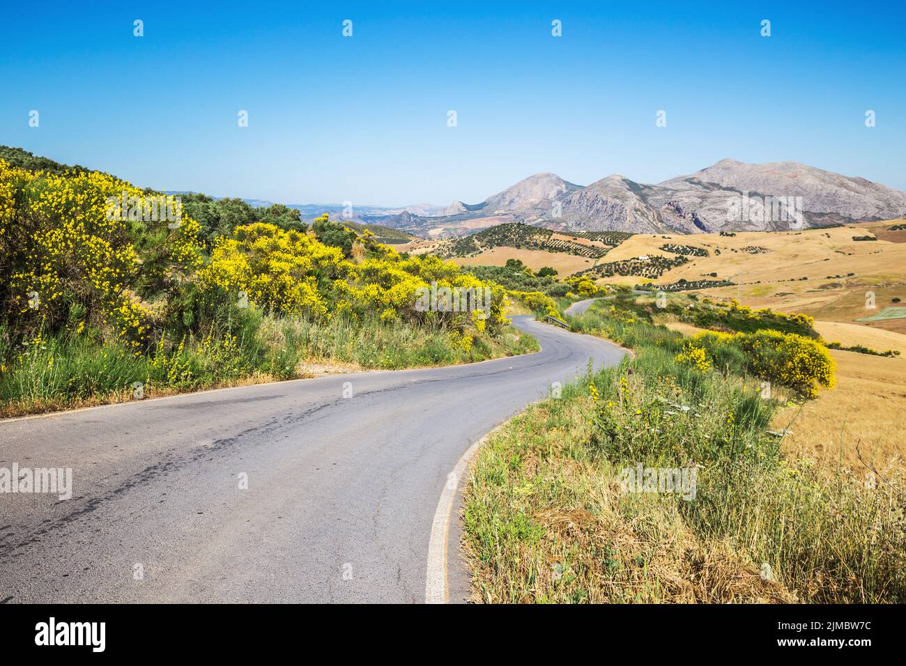 Scenic landscape near Malaga, Andalusia, Spain. Stock Photo