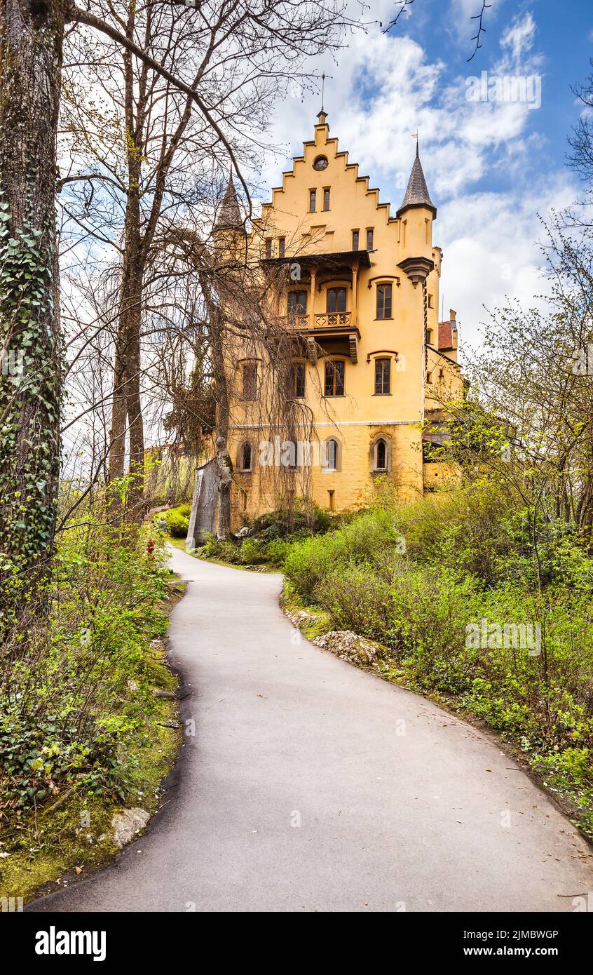 World-famous Hohenschwangau Castle, Fussen, Bavaria, Germany Stock Photo