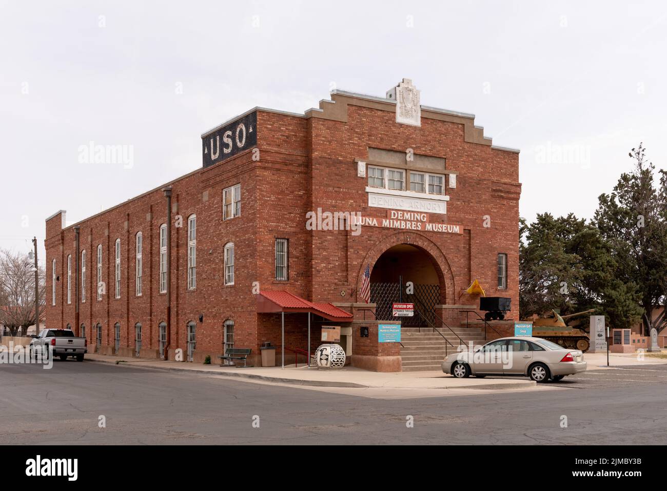 The Deming Luna Mimbres Museum, originally a National Guard Armory built in 1889, Deming, New Mexico, United States Stock Photo