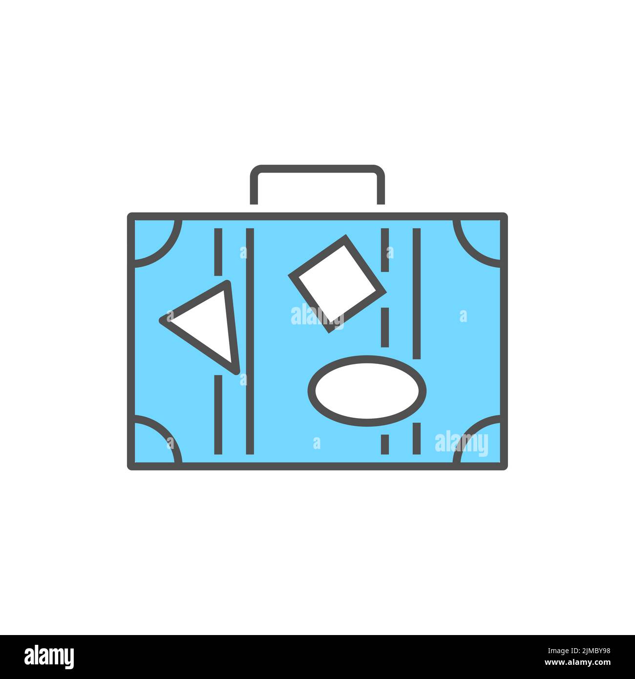 Suitcase Related Vector Line Icon. Stock Vector