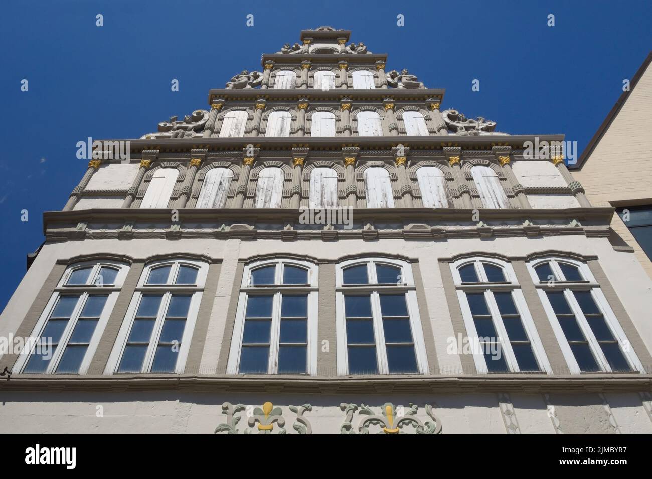 Minden - Old town gable of the Weser Renaissance, Germany Stock Photo