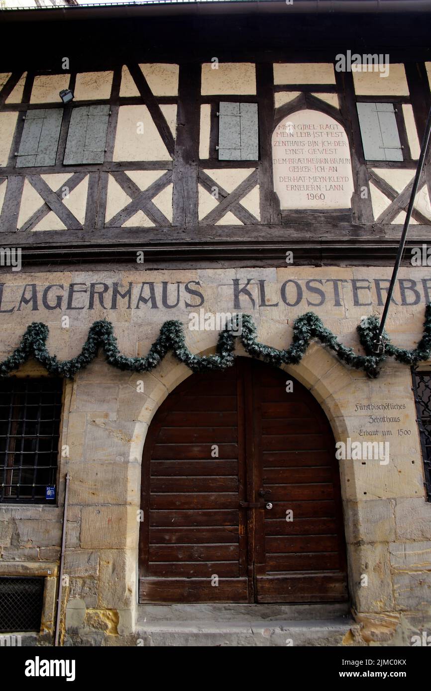 Lagerhaus der alten Bamberger Brauerei Stock Photo