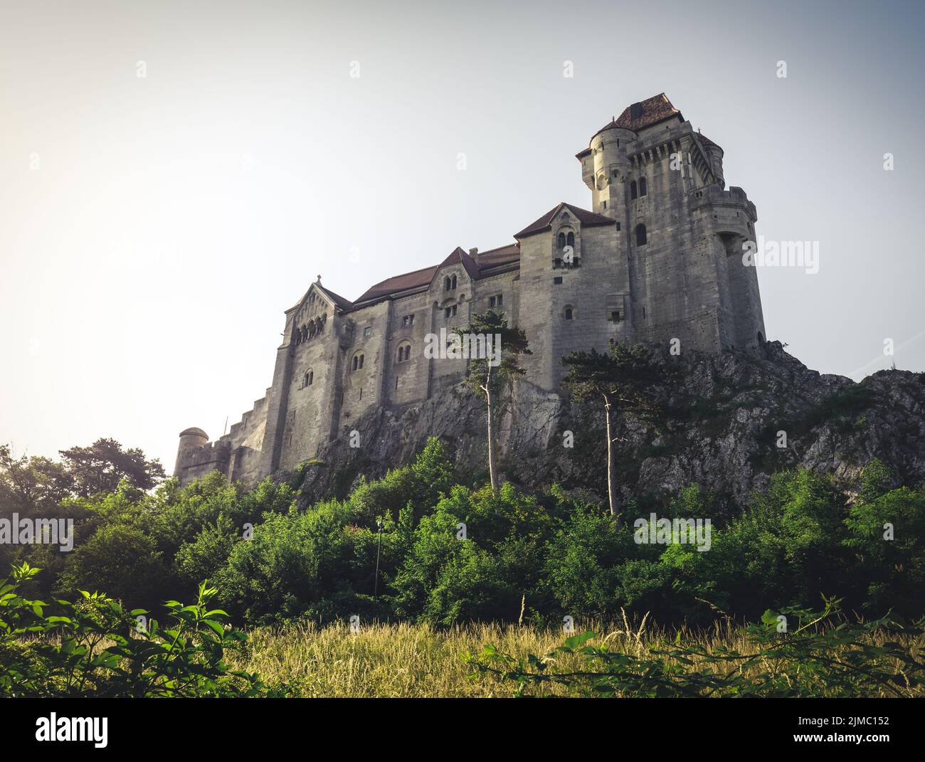 Photo of medieval castle in Austria burg lichtenstein Stock Photo - Alamy