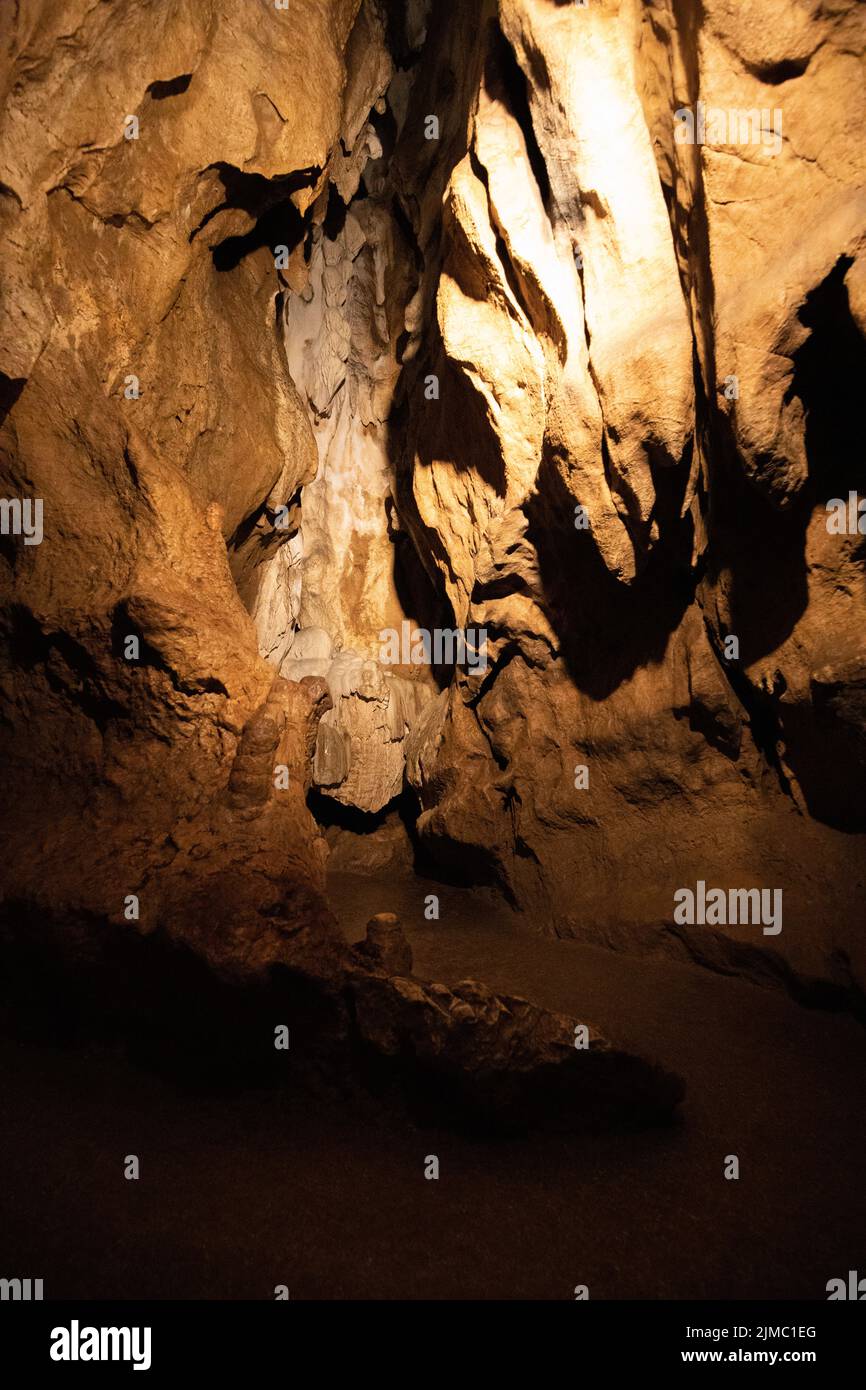 Dripstones at the hermanns Caves in lower austria Stock Photo