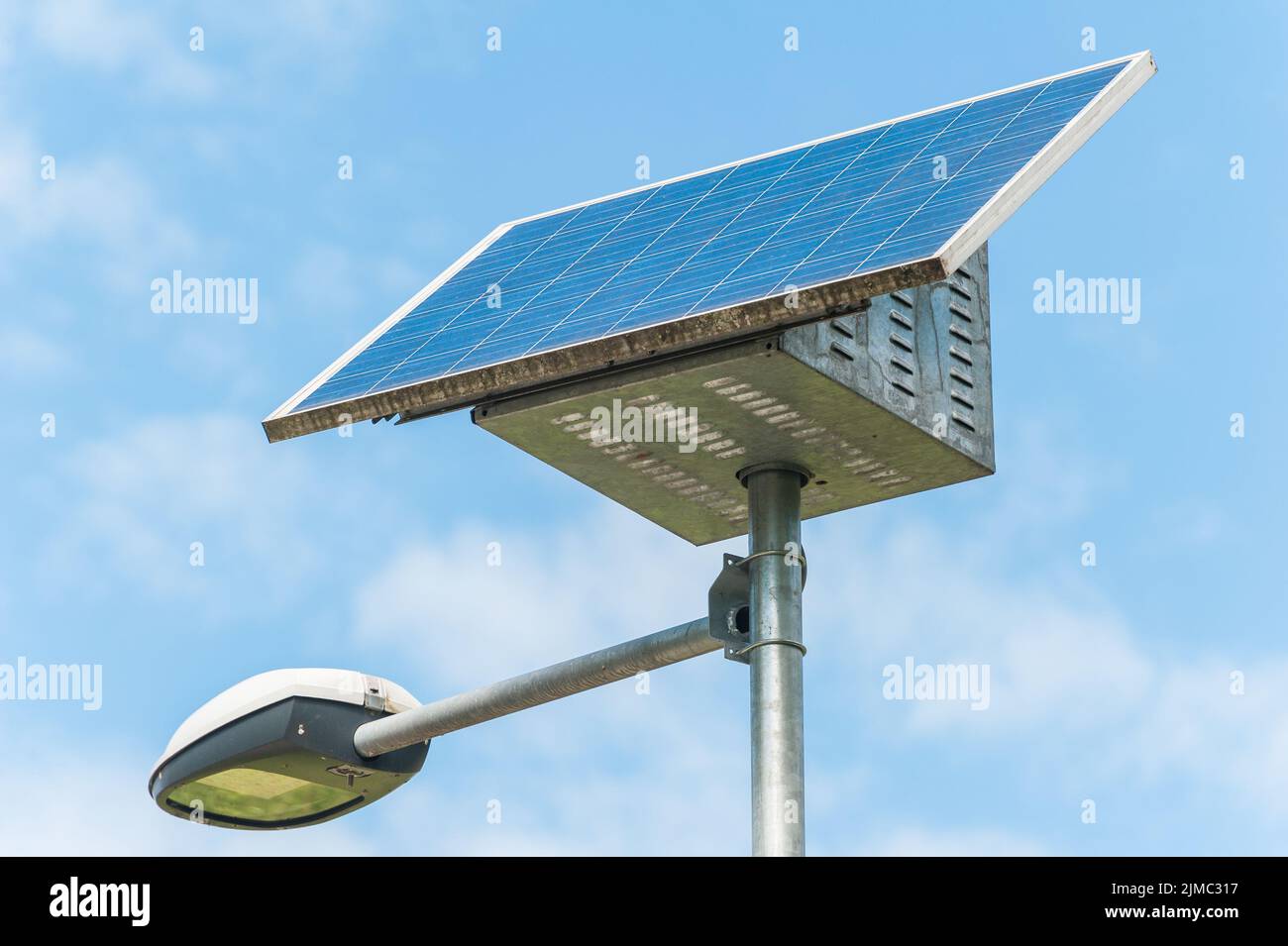 Street lamp with solar panel Stock Photo Alamy